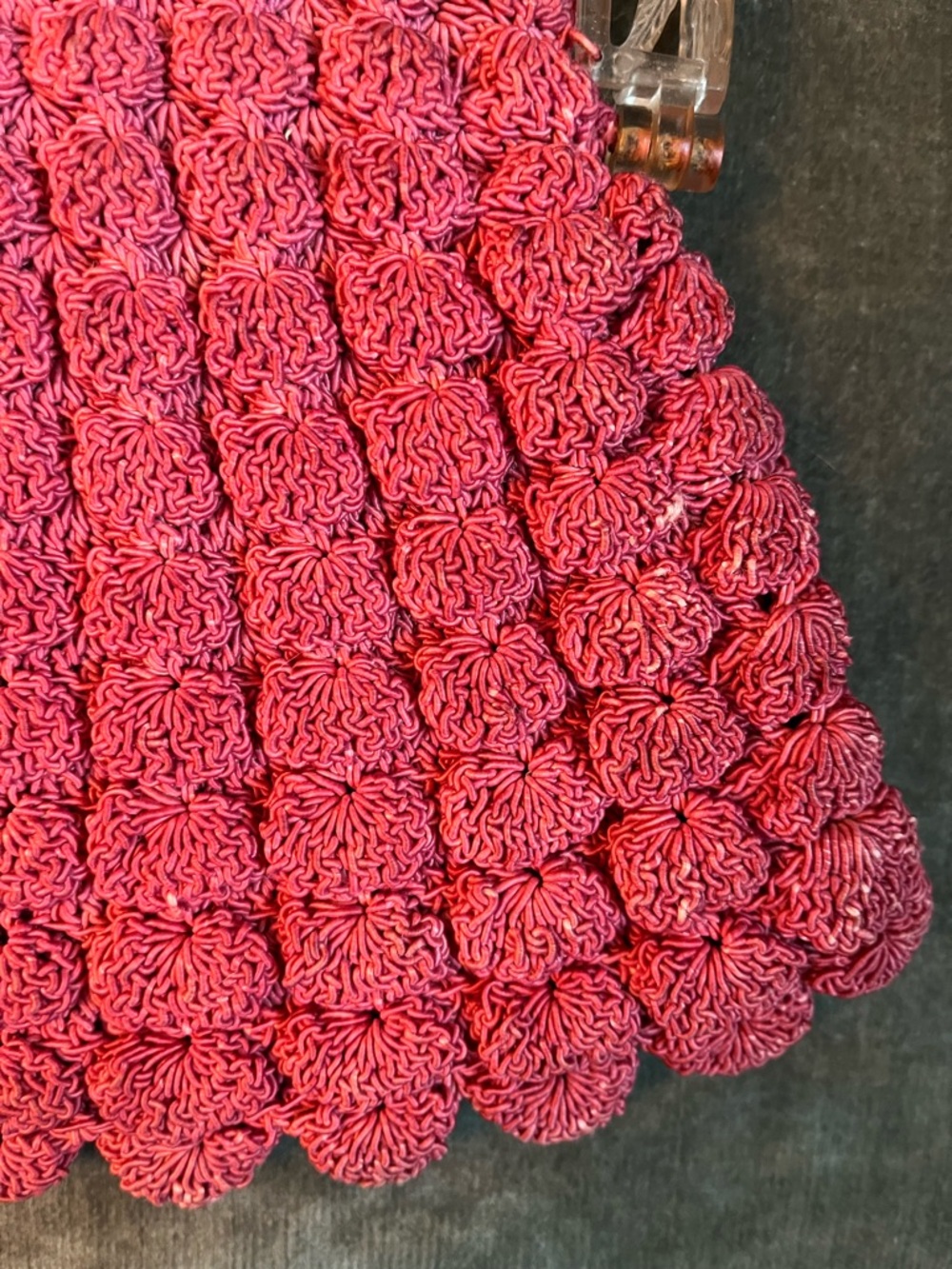 Vintage Crochet and Bird Handle Purse Handbag - Picture 12 of 12
